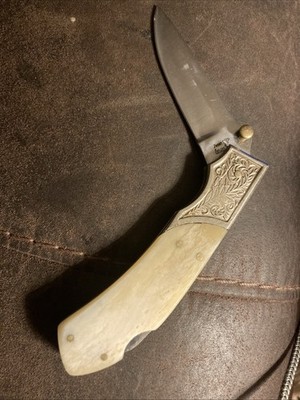 Frost Cutlery Bone Handle Single Blade Pocketknife German Stainless Steel Blade