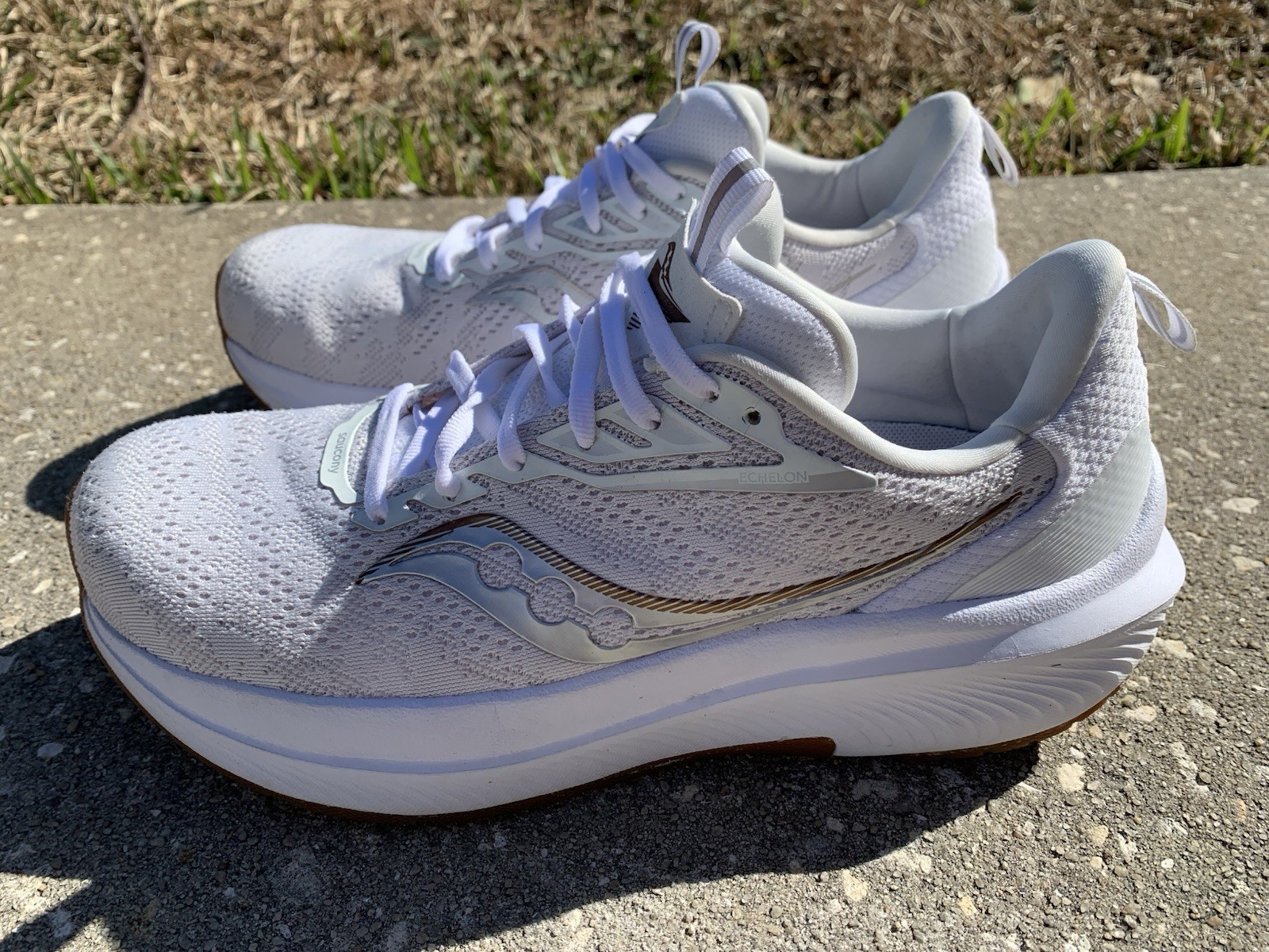 Size 10 - Saucony® Women's Echelon 9 Running Shoes White/Gum Sneakers Comfort thumbnail 6