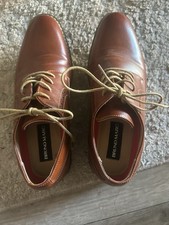 Bruno Marc Oxford Brown Leather Lace-Up Dress Shoes Round Toe Men's Size 6.5