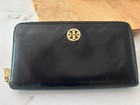Tory Burch Zip Wallet - Black Leather with card holders and coin purse, nice — photo 4