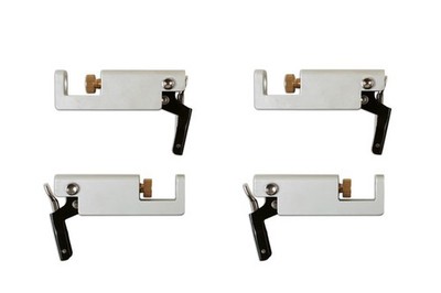POWER-TEC 91985 Mikroklemmen-Set 4-tlg. Aluminium Klemmbacke 0-11 mm Schnellspanner