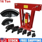 16 Ton Pipe Bender Manual Hydraulic Piping Bending Exhaust Tube w/ 8 Dies