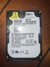 Western Digital 500GB 5400 Rpm Laptop Hard Drive.