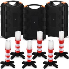 Riakrum 6 Pcs Emergency Roadside Flares Bulk Kit Led Safety Strobe Road Warning