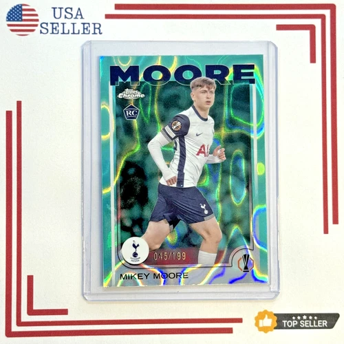 2024-25 Topps Chrome #199 MIKEY MOORE Aqua Lava Refractor /199 Rookie Rc