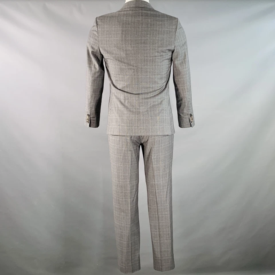 Terno de lapela BAND OF OUTSIDERS tamanho 38 cinza regular glenplaid lã entalhe - Imagem 3 de 4