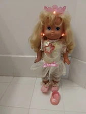 Vintage 1988 Mattel Star Brite Sparkles Doll Lights Working, One Original Shoe