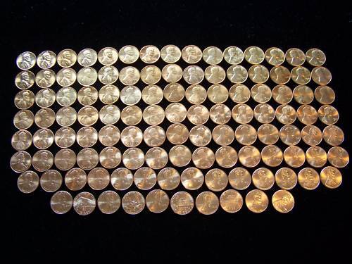 1959-2022 Complete Brilliant Uncirculated Lincoln Cent Set- P,D+S* Mint Pennies