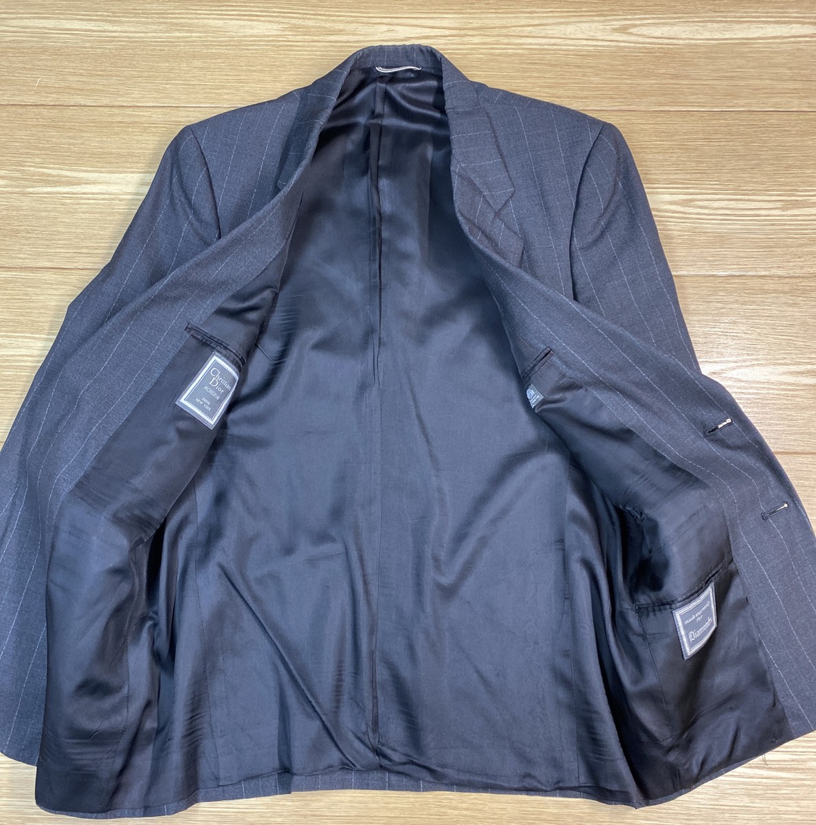 Christian Dior Blazer Men's Two-Button Striped Sport Coat Christian Dior Blazer Men's Two-Button Striped Sport Coat