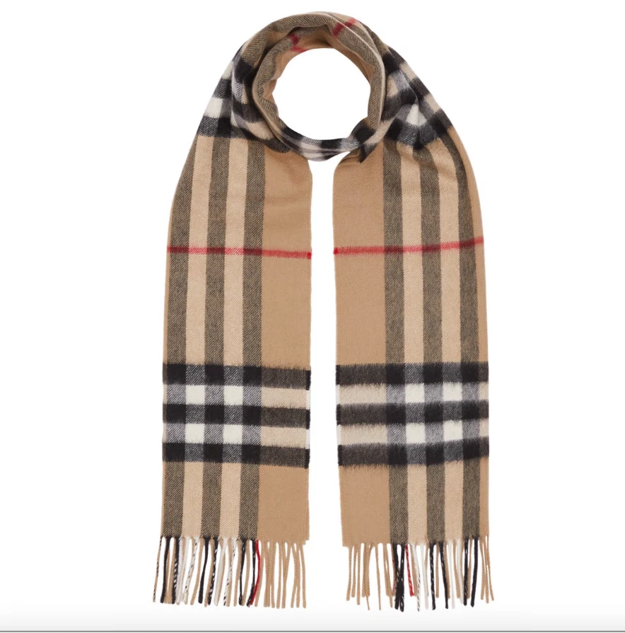 Burberry classic giant clearance check cashmere scarf