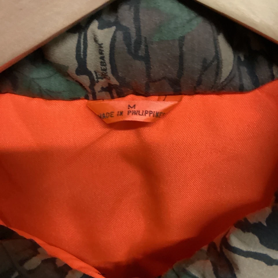 Vintage Winchester Conceal Camo Orange Hunting Vest Reversible Warm Med Trebark - Image 3 of 4