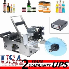 Semi-automatic Round Bottle Labeling Machine Production Date Marking Machine