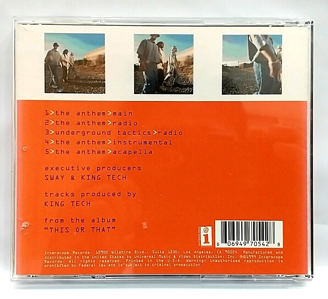 CD) Sway & King Tech Feat. DJ Revolution – The Anthem, INTDS-97054