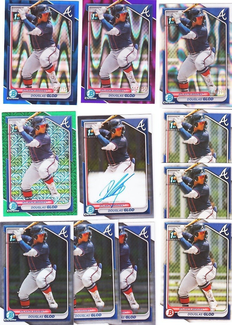 * 11 * AUTO /99 Green Mojo /150 DOUGLAS GLOD 1st Bowman Chrome 2024 BCP-11 BP-11