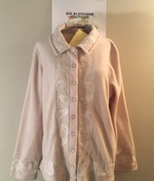 Denim & Company Qvc Fleece Size Large Embroidered Pearl Like Buttons Denim & Company Qvc Fleece Size Large Embroidered Pearl Like Buttons