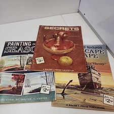 Vintage How To Draw  Paint Book Lot of 3 Walter Foster  More Vintage Art Books