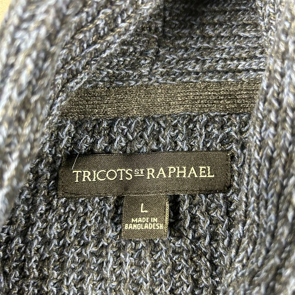 Tricots St Raphael Sweater Mens Large Blue Button Up Long Sleeves Cardigan NWT - Image 2 of 4