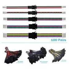100Pairs 2/3/4/5/6pin Male and Female Connector For 5050 LED Strip Light