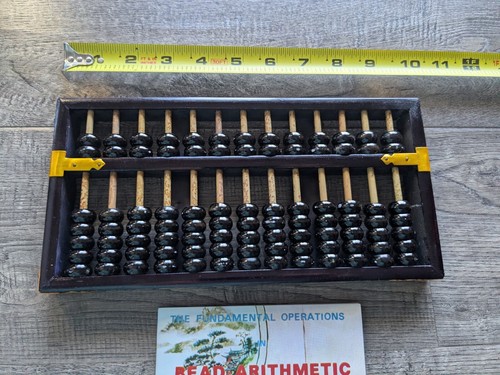 Vintage Abacus Chinese Lotus Flower Brand Black Beads - 13 Rows 91 Beads Booklet - Picture 15 of 15