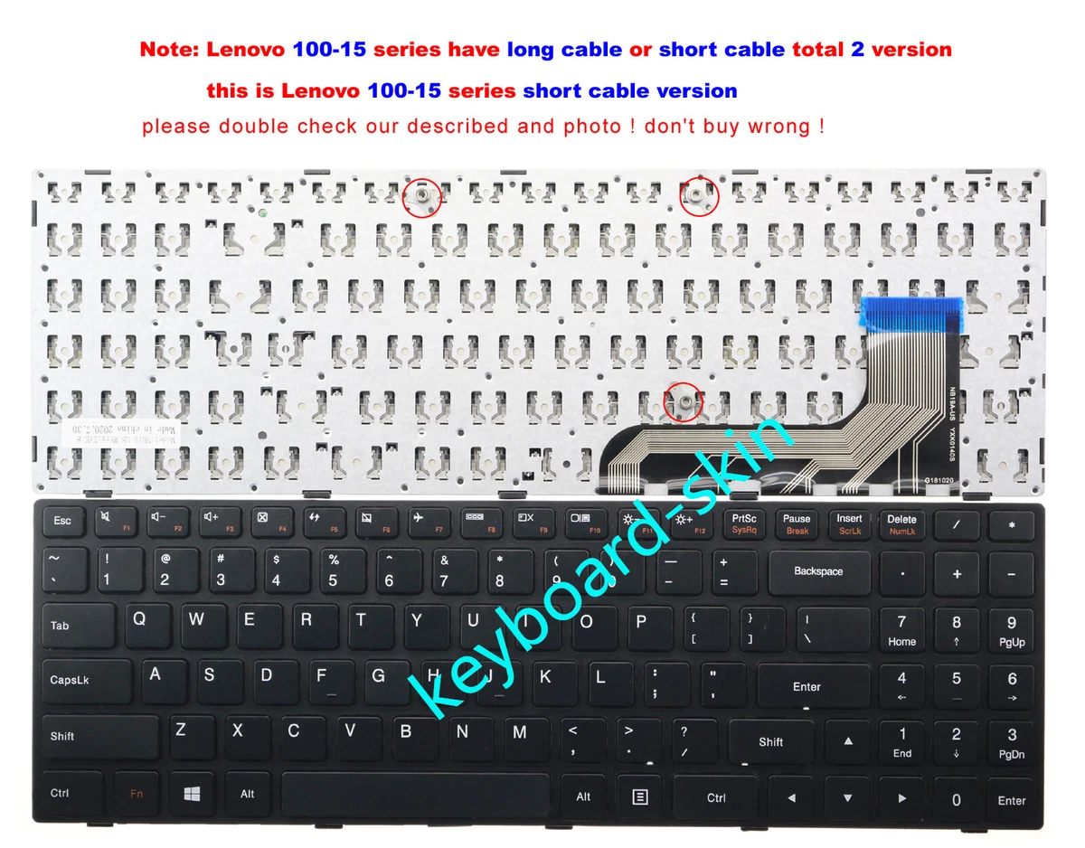 New for Lenovo 100 15IBY 100 15 laptop US layout Keyboard