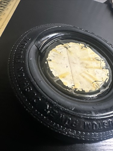 Vintage Goodyear Custom Power Cushion Polyglas Tire Ashtray 6” Mini Tire Replica - Picture 12 of 16