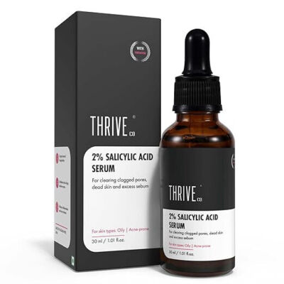 ThriveCo 2% Salicylic Acid Serum For Acne & Clogged Pores, Clears Dead Skin 30ml