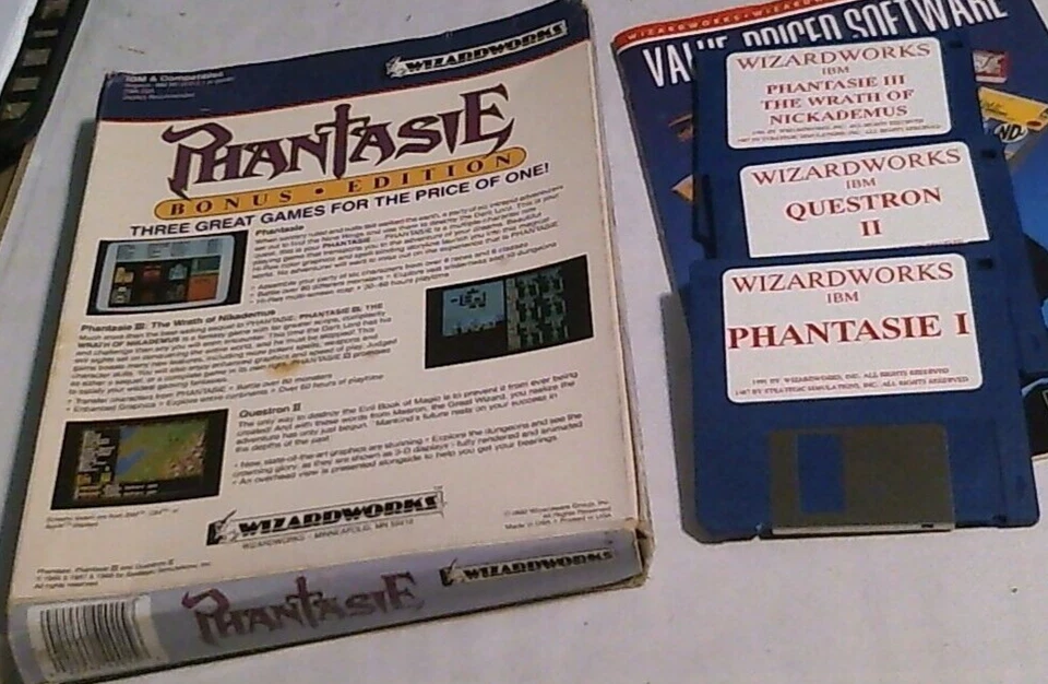 Phantasie Bonus Edition IBM 3.5” 1990 Phantasie I, III & Questron II SSI game - Image 2 of 2
