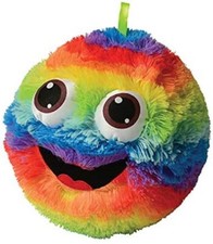 Zugar Land Inflatable Balls for Kids 9" RAINBOW FLUFFY BALL