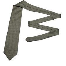 Brooks Brothers Makers Tie Men's Green Geometric Silk Necktie Handmade In USA