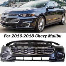 Front Bumper Cover Fascia&Grille Assembly Kit For Chevy Malibu 2016-2018 CM1618