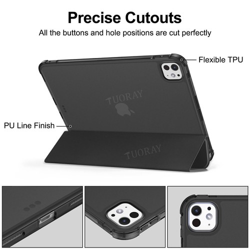 Case for iPad 7/8/9th 10.2 Air 4 5 6 Pro 11'' 13'' 2024 Smart Leather Flip Cover - Picture 18 of 87