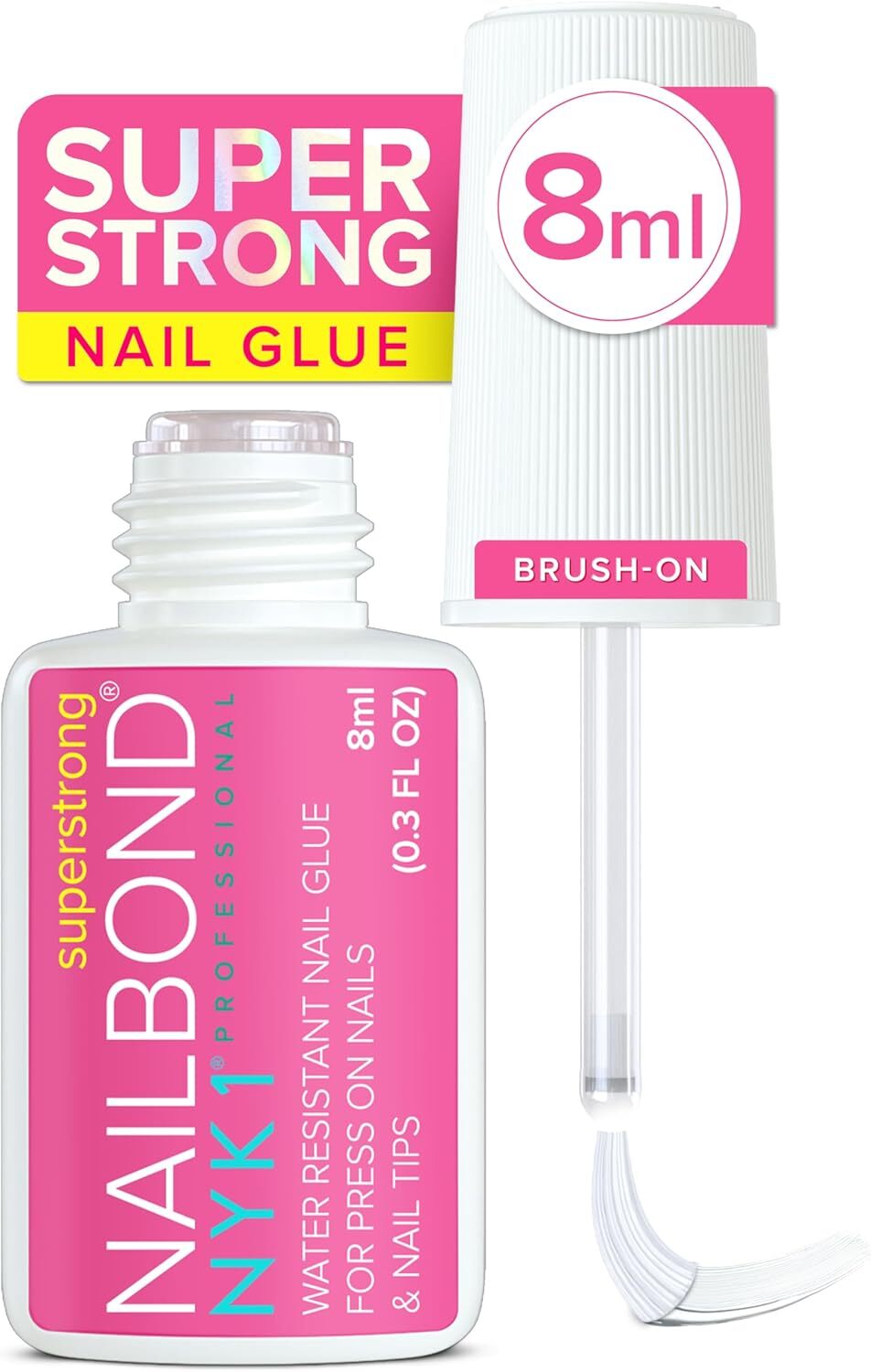 Super Strong Nail Glue for Press on Nails, Tips & False Nails (8Ml) NYK1