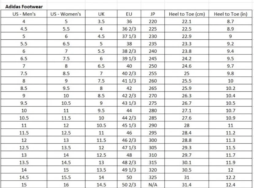 order call out Elementary school adidas skateboarding size chart