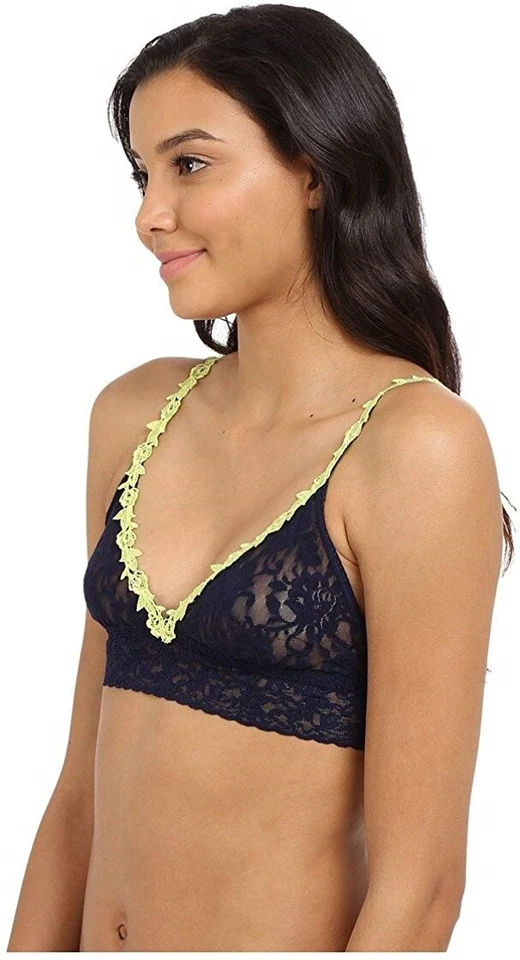 Hanky Panky 173247 Womens Venetian Lace Triangle Bralette Bra Navy Size Small - Изображение 2 из 3