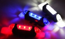 RECHARGEABLE Micro USB LED Handlebar FRAME Waterproof Flash Bike Head Tail Light