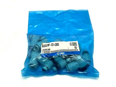 SMC AS2211F-01-08S Speed Controller Fitting PKG OF 10