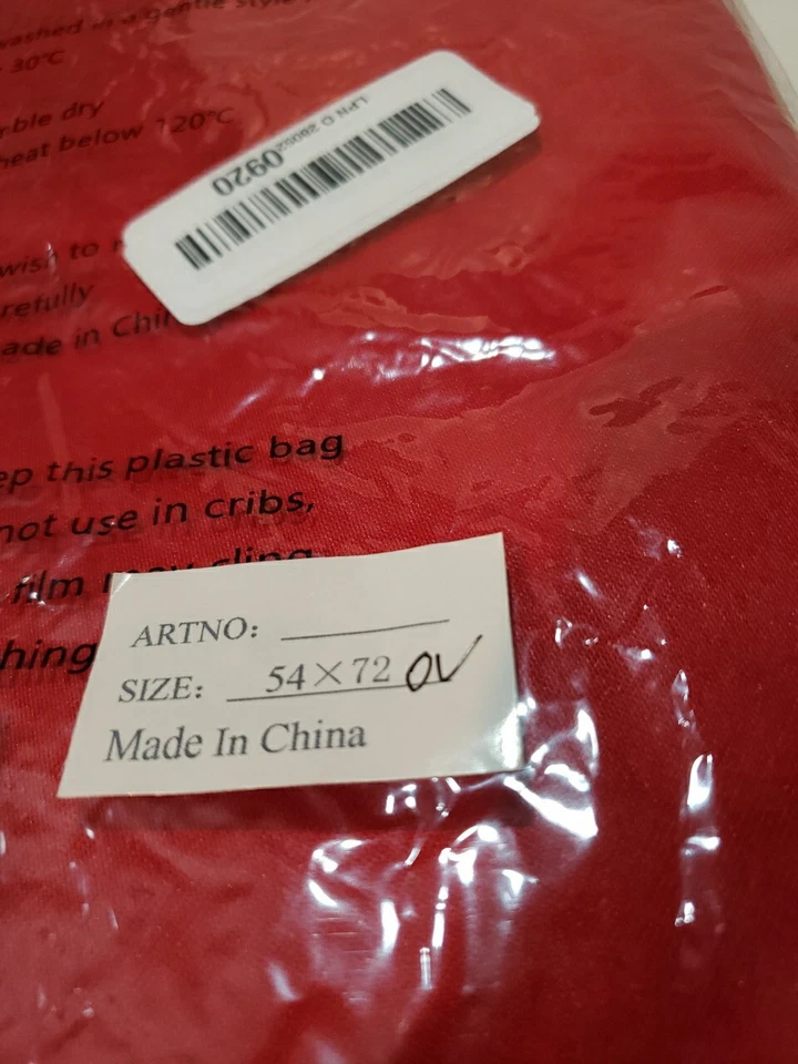 Red Christmas Embroidered 54x72" Oval Tablecloth New - Image 3 of 4