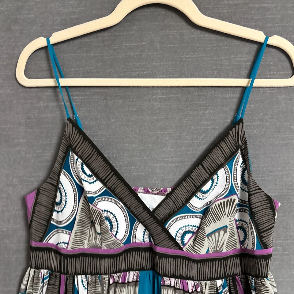 Vestido sin Mangas De Colección 14 Rosa Marrón Seda Años 90 y2k Babydoll Boho Hippie Festival Grunge Foto 2 de 4