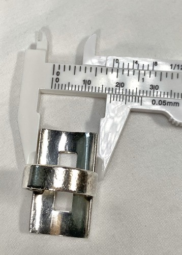 Anillo estilo hebilla geométrica vintage mod plata esterlina 925 maciza 11,4 gramos! - Imagen 15 de 17