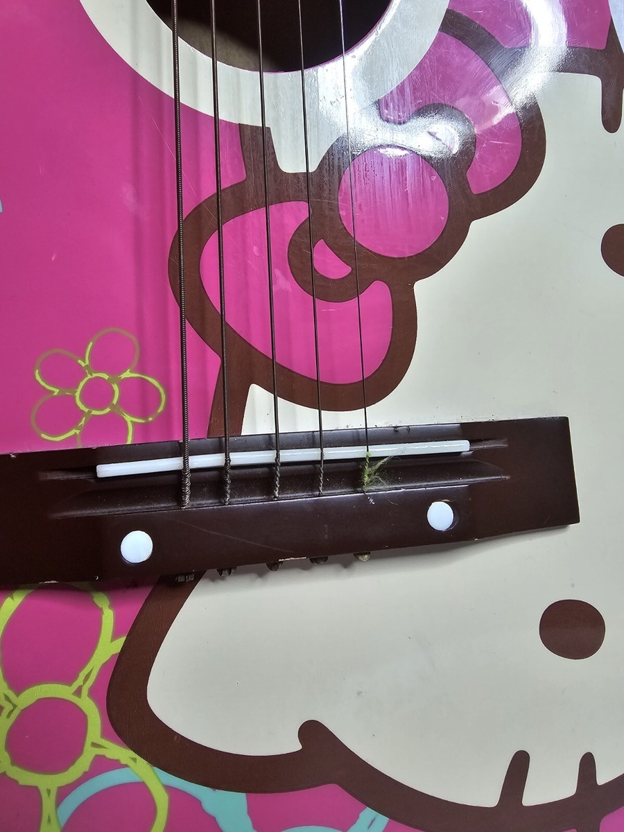 手作額付き銅版画 title「Acoustic Kitty」 Hello Kitty Six String Acoustic 30