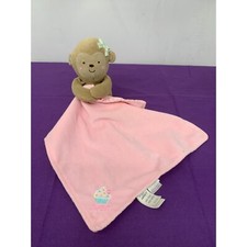 Carter  s Child of Mine Monkeywith Green Bow Lovey with Pink Blanket Cupcake Swee