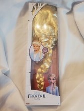 Disney Frozen II 2 Elsa Wig Jakks Iconic Braid Halloween Dress Up Hair 50 cm
