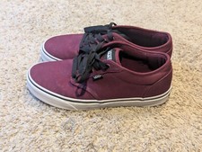 Vans Men's Atwood Low Top Canvas Sneaker in Awesome Oxblood / White