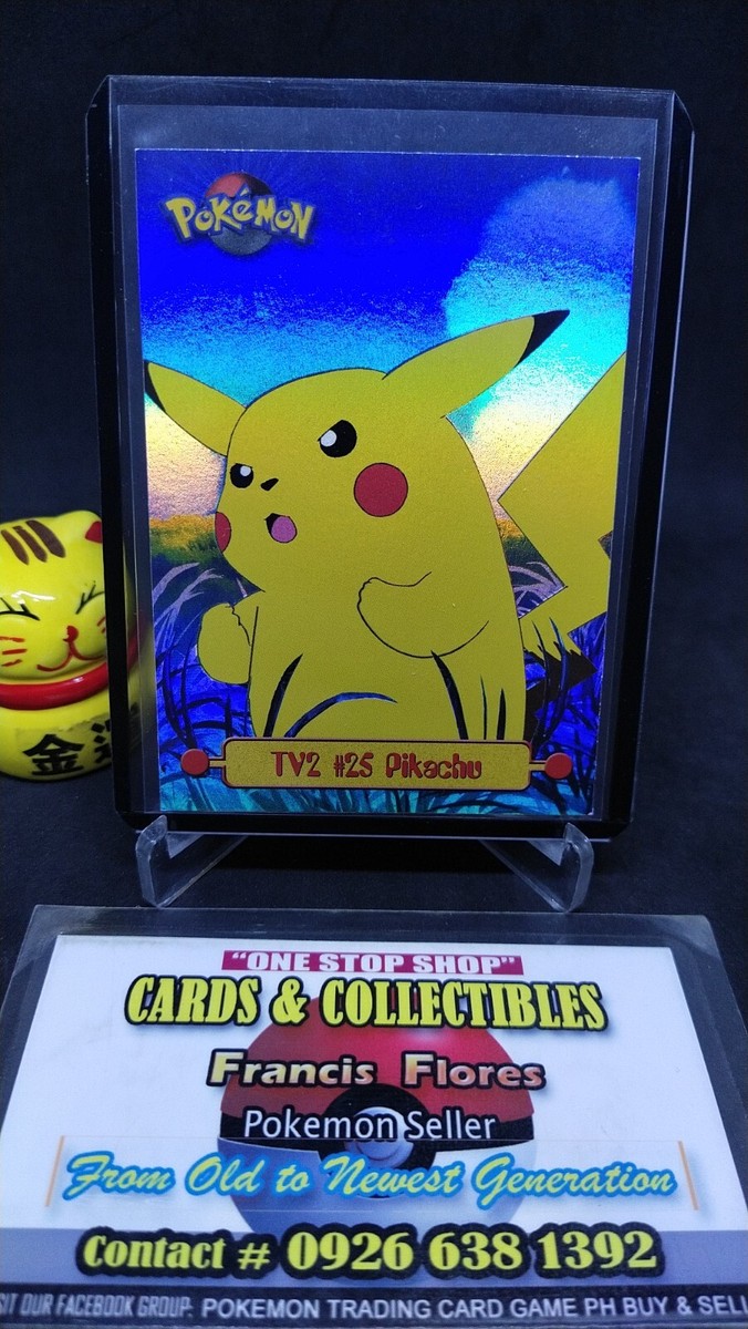 Pokemon Card - PIKACHU #25 - RAINBOW FOIL (1ST PRINTING) TOPPS TV