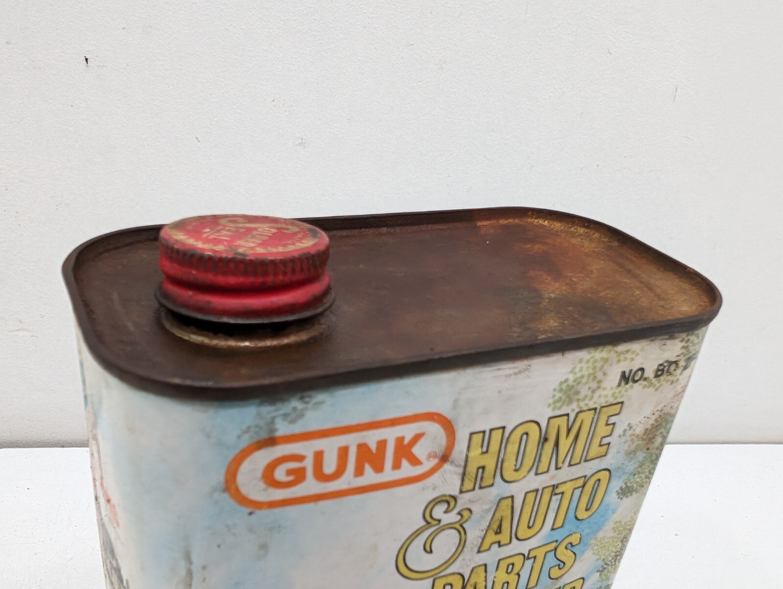 Vintage Gunk Home Auto Parts Cleaner Advertising Metal Oil Can Car Bike Graphic