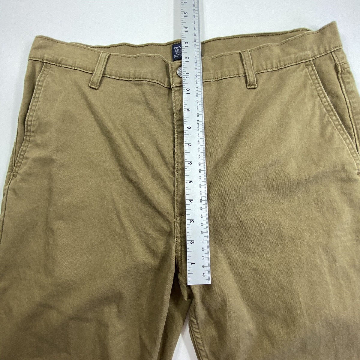 Levis Mens 36X31 Jeans Tan Stretch Khaki Denim Zip Fly Pants Levis Mens 36X31 Jeans Tan Stretch Khaki Denim Zip Fly Pants