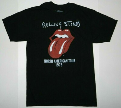 Rolling Stones Band Graphic Tongue Logo Classic North American Tour 1975 T Shirt | eBay Rolling Stones Band Graphic Tongue Logo Classic North American Tour 1975 T Shirt | eBay