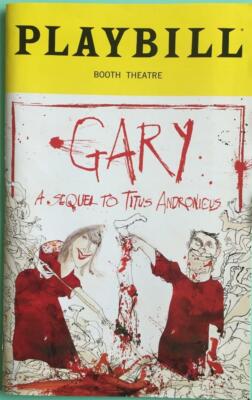 Playbill Gary: A Sequel to Titus Andronicus Nathan Lane Kristine Nielsen 2019New