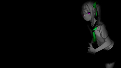 Anime Selective Coloring Girls Monochrome  Gaming Mat Desk 46554