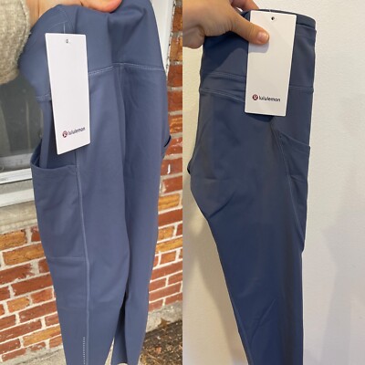  Beautiful Lululemon L Align High Rise Pant 24  Gray- Blue Size 8